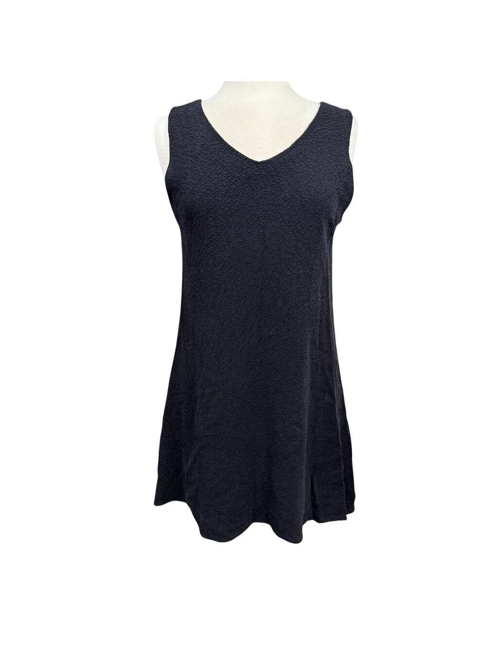 Vintage K Studio Dress Size 10 Black Sleeveless V-Neck Dress